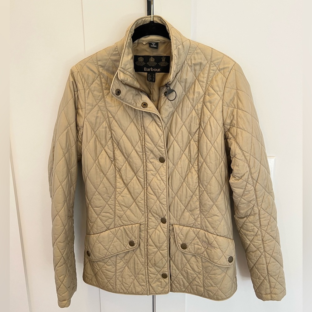 Barbour Tan Quilted Jacket, US 8